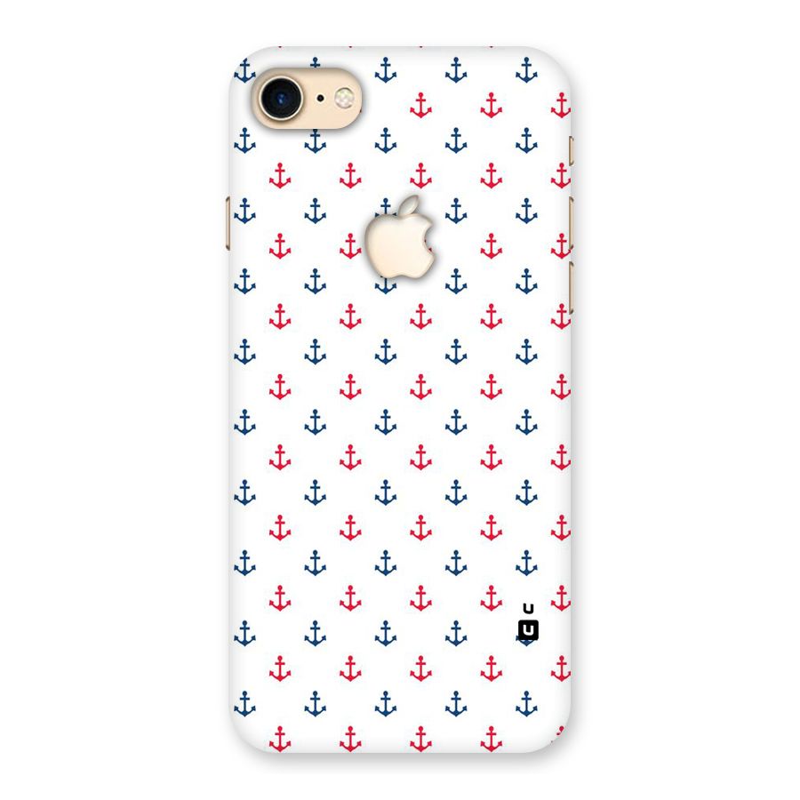Minimal Anchor Pattern Back Case for iPhone 7 Apple Cut