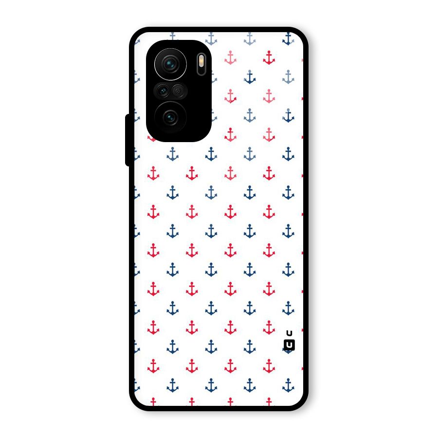 Minimal Anchor Pattern Glass Back Case for Mi 11X Pro