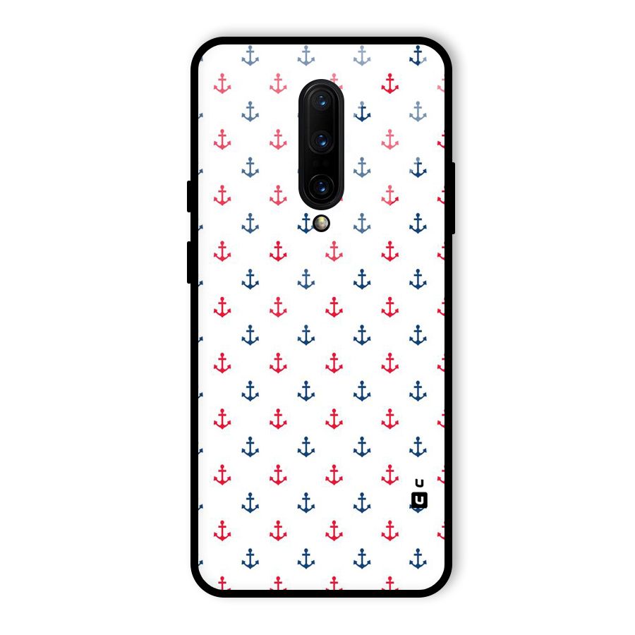 Minimal Anchor Pattern Glass Back Case for OnePlus 7 Pro