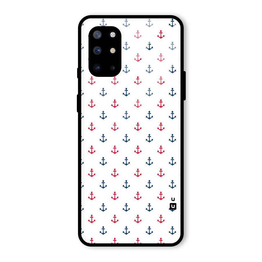 Minimal Anchor Pattern Glass Back Case for OnePlus 8T