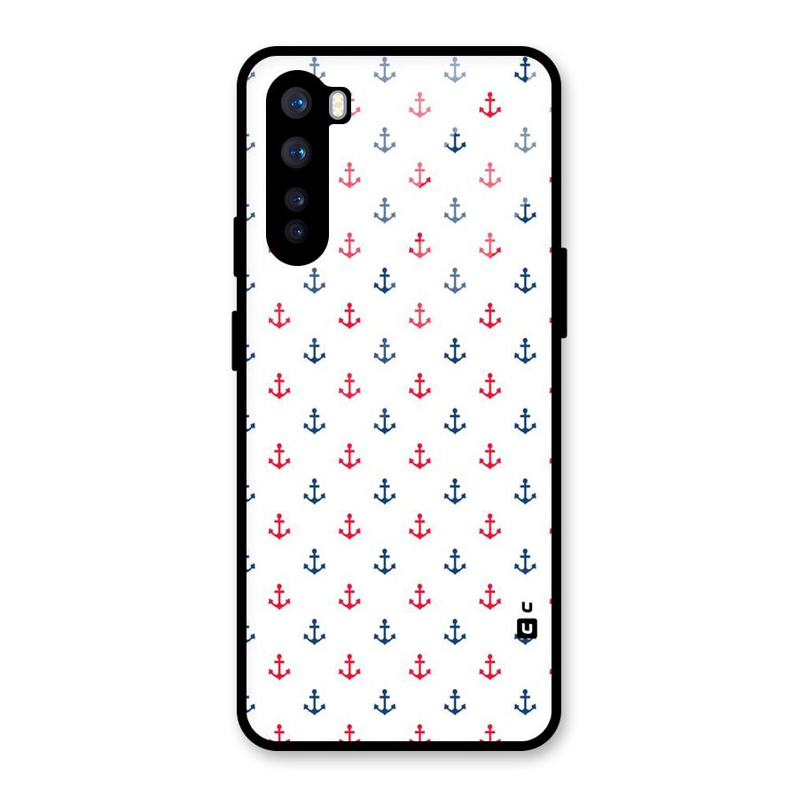 Minimal Anchor Pattern Glass Back Case for OnePlus Nord