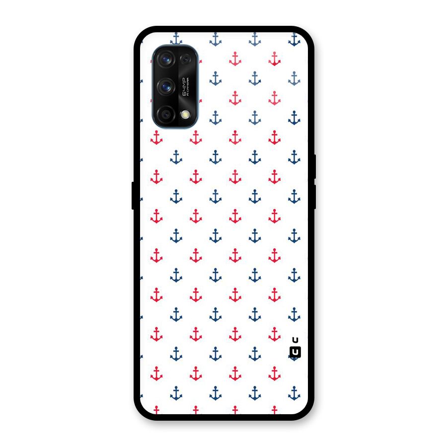 Minimal Anchor Pattern Glass Back Case for Realme 7 Pro