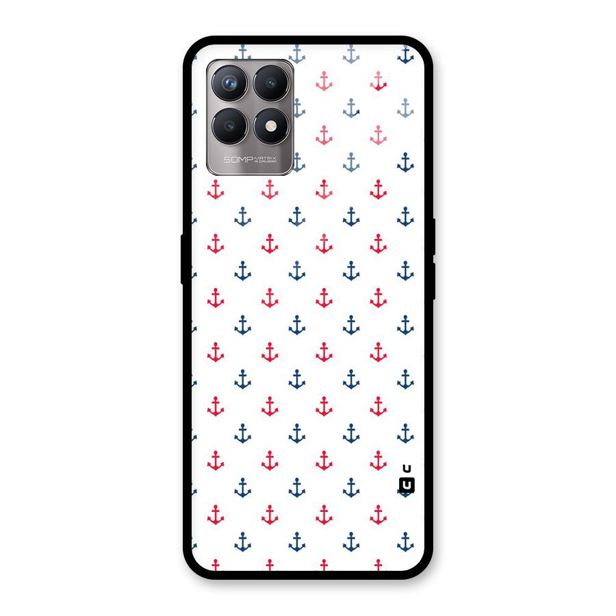 Minimal Anchor Pattern Glass Back Case for Realme Narzo 50