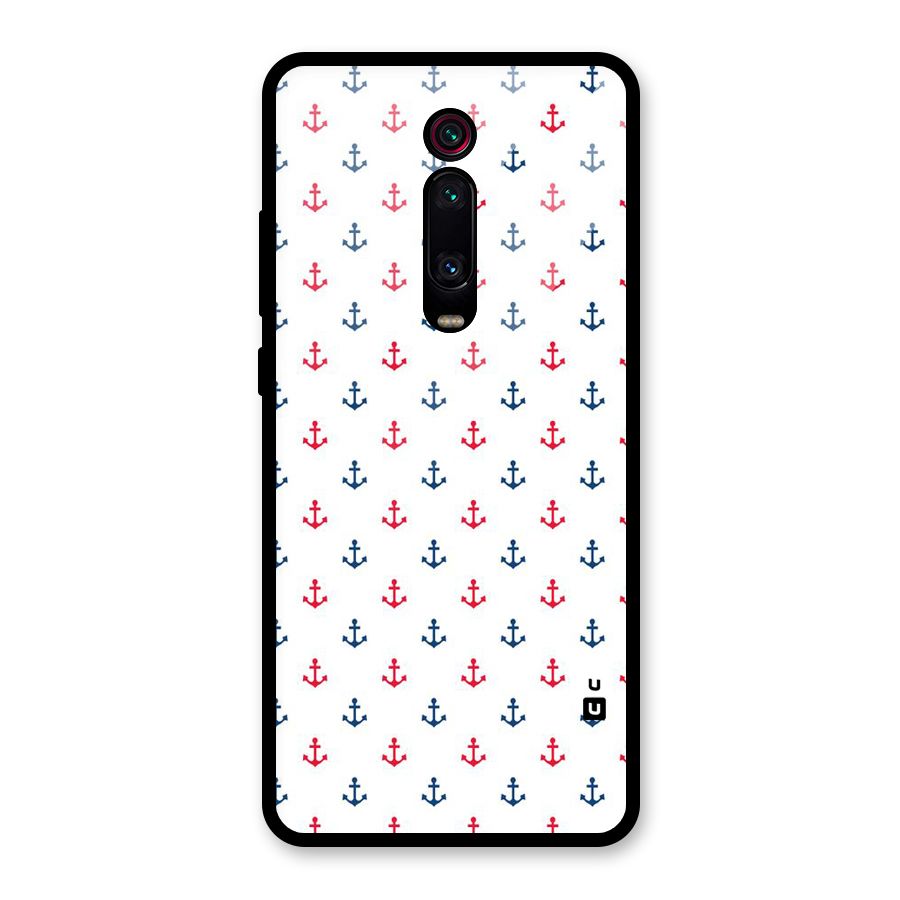 Minimal Anchor Pattern Glass Back Case for Redmi K20
