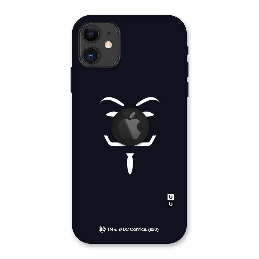Minimal Anonymous Mask Back Case for iPhone 11 Logo Cut