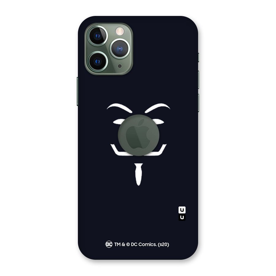 Minimal Anonymous Mask Back Case for iPhone 11 Pro Logo  Cut