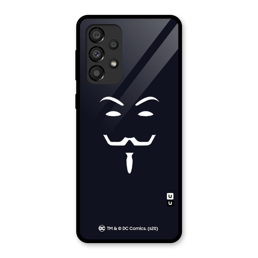 Minimal Anonymous Mask Glass Back Case for Galaxy A33 5G