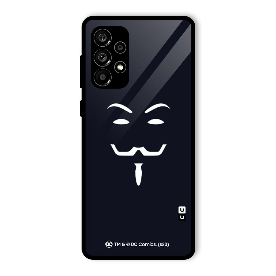 Minimal Anonymous Mask Glass Back Case for Galaxy A73 5G