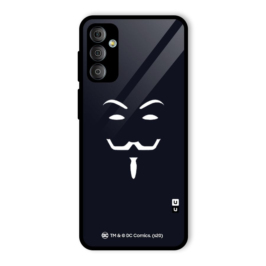 Minimal Anonymous Mask Glass Back Case for Galaxy F23
