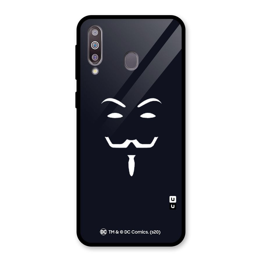 Minimal Anonymous Mask Glass Back Case for Galaxy M30