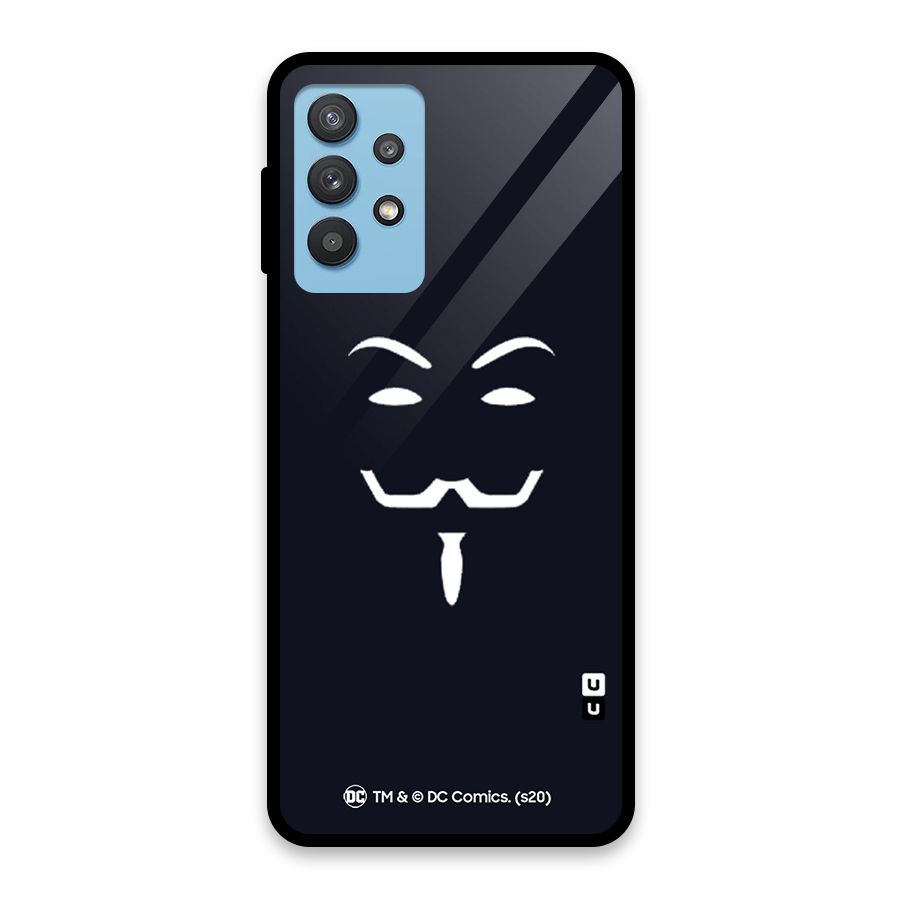 Minimal Anonymous Mask Glass Back Case for Galaxy M32 5G