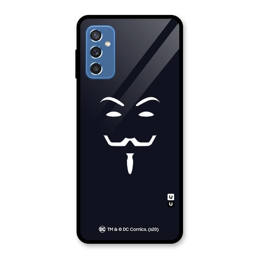 Minimal Anonymous Mask Glass Back Case for Galaxy M52 5G