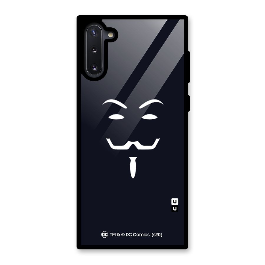Minimal Anonymous Mask Glass Back Case for Galaxy Note 10