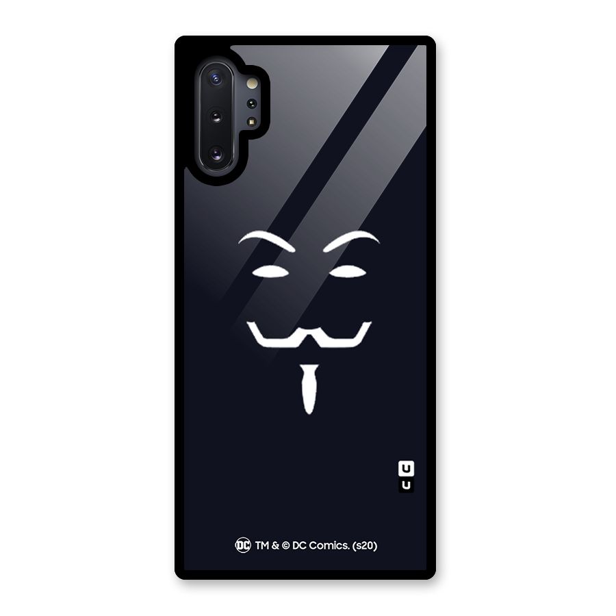 Minimal Anonymous Mask Glass Back Case for Galaxy Note 10 Plus