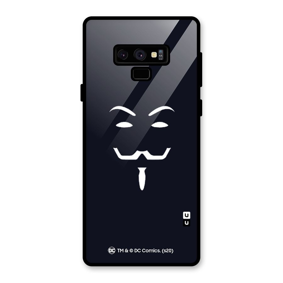 Minimal Anonymous Mask Glass Back Case for Galaxy Note 9