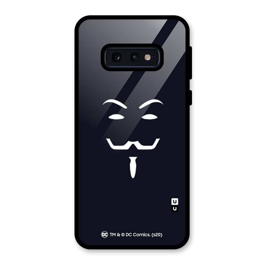 Minimal Anonymous Mask Glass Back Case for Galaxy S10e