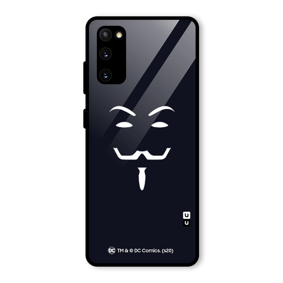 Minimal Anonymous Mask Glass Back Case for Galaxy S20 FE 5G