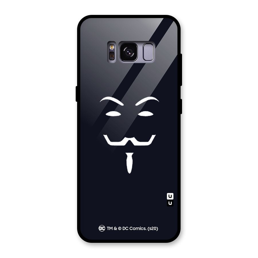 Minimal Anonymous Mask Glass Back Case for Galaxy S8