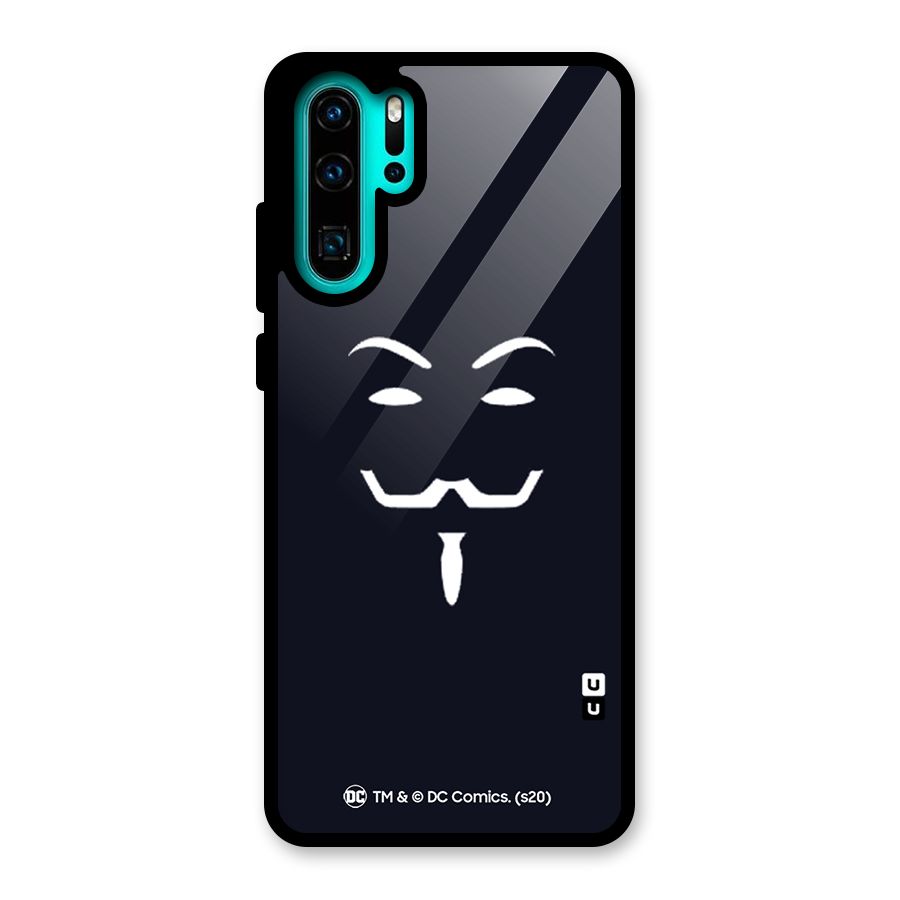 Minimal Anonymous Mask Glass Back Case for Huawei P30 Pro
