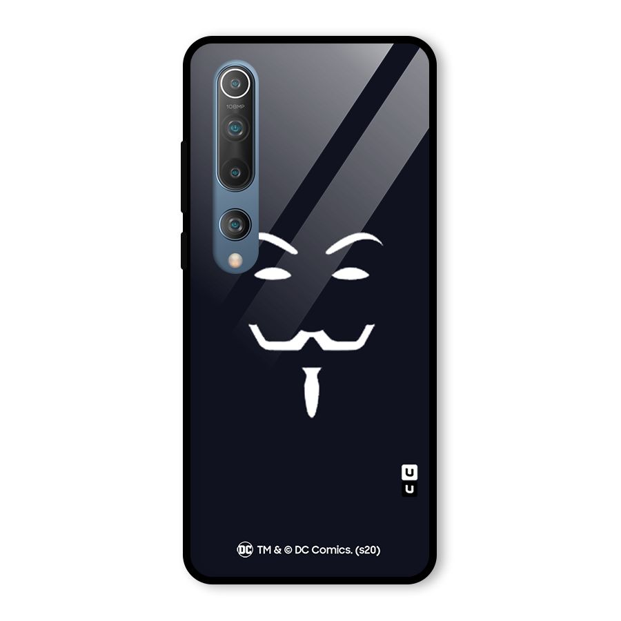 Minimal Anonymous Mask Glass Back Case for Mi 10