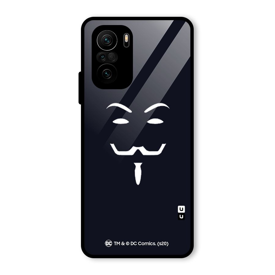 Minimal Anonymous Mask Glass Back Case for Mi 11X Pro