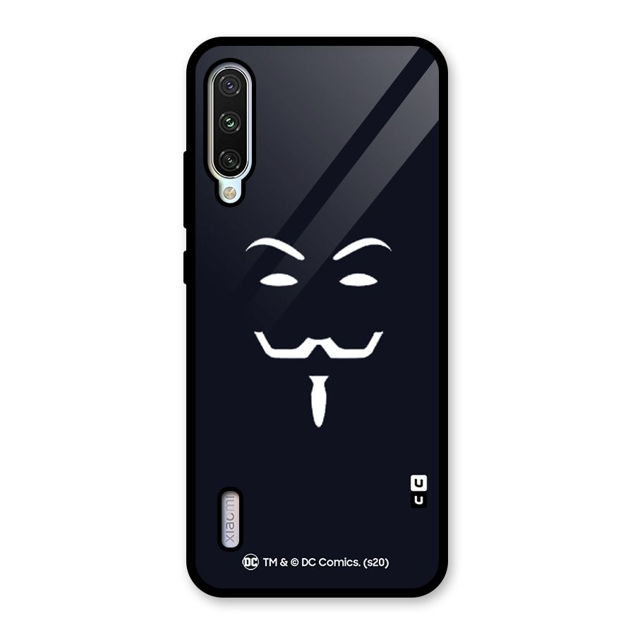 Minimal Anonymous Mask Glass Back Case for Mi A3