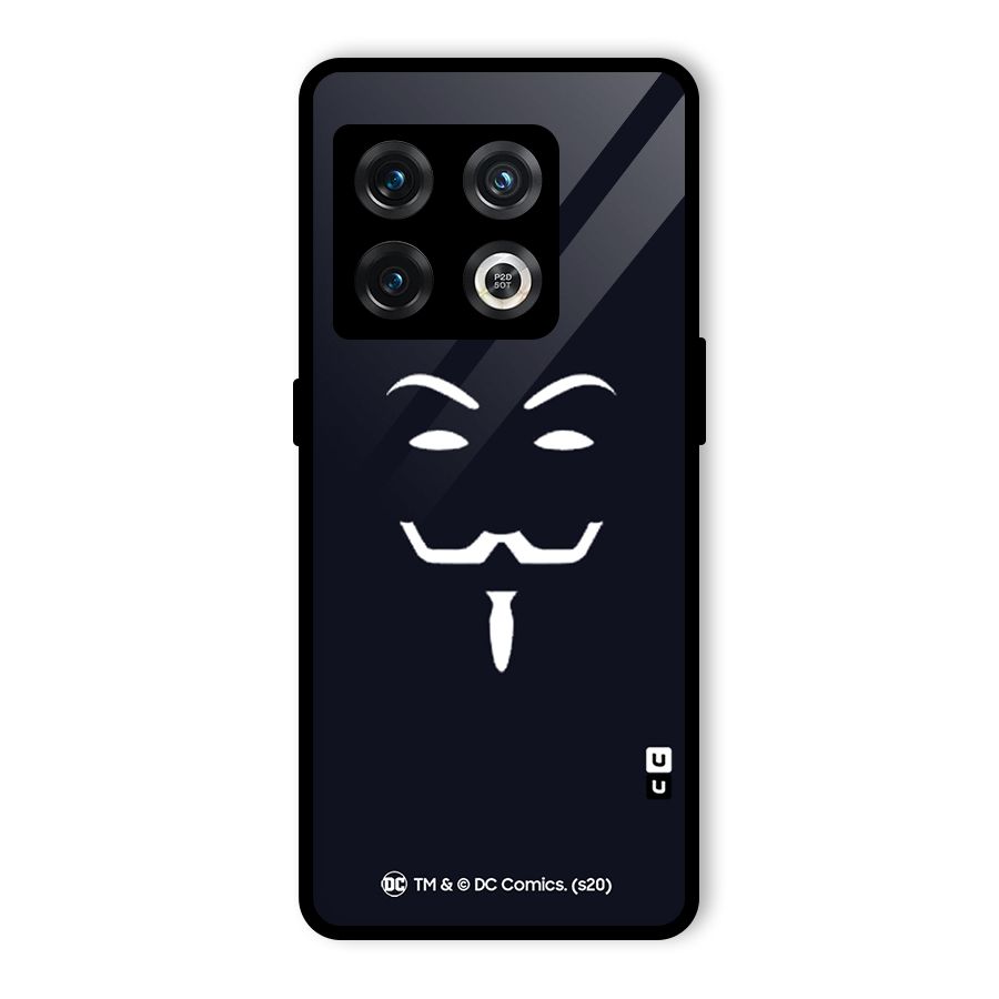 Minimal Anonymous Mask Glass Back Case for OnePlus 10 Pro 5G