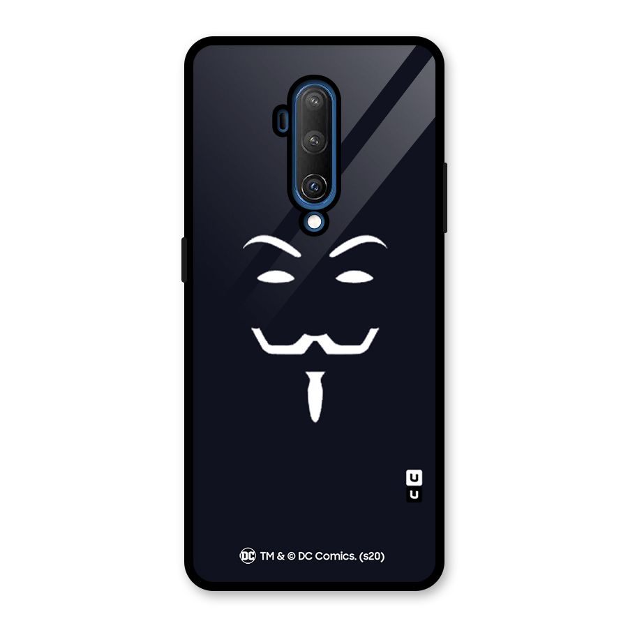 Minimal Anonymous Mask Glass Back Case for OnePlus 7T Pro