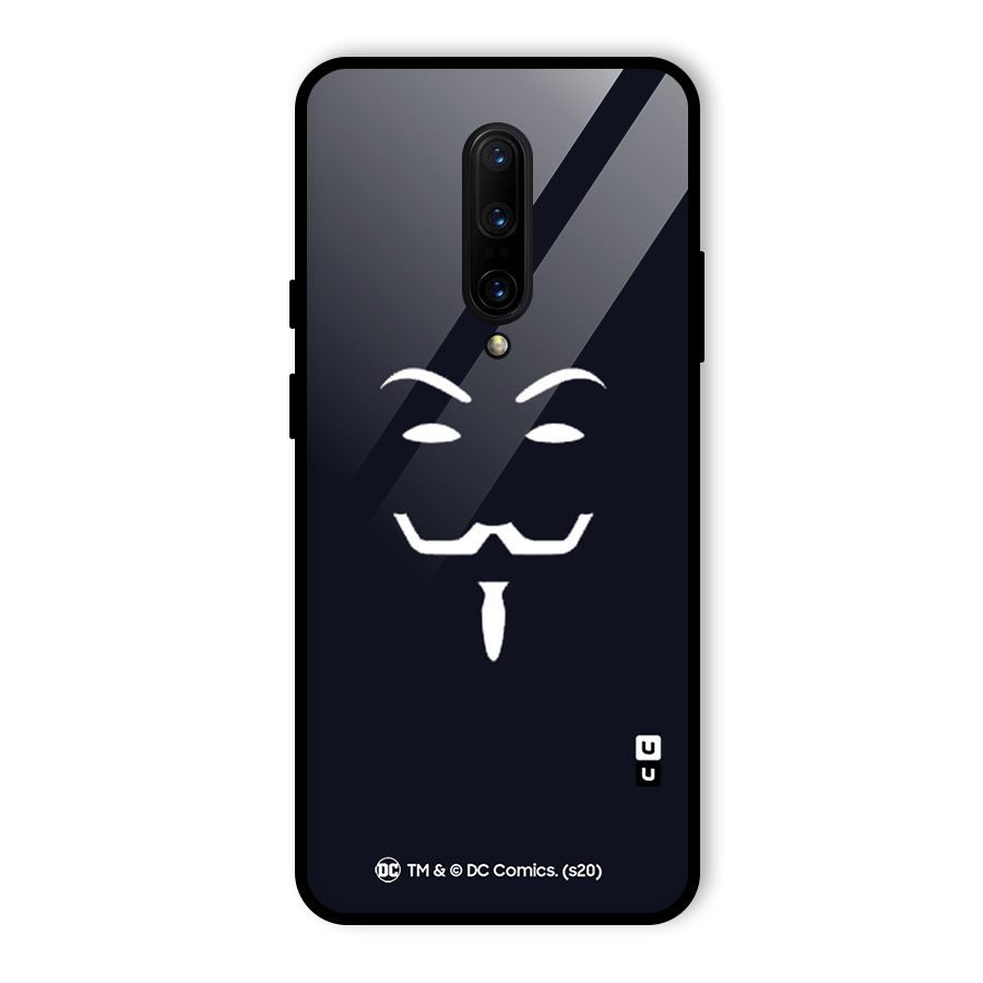 Minimal Anonymous Mask Glass Back Case for OnePlus 7 Pro