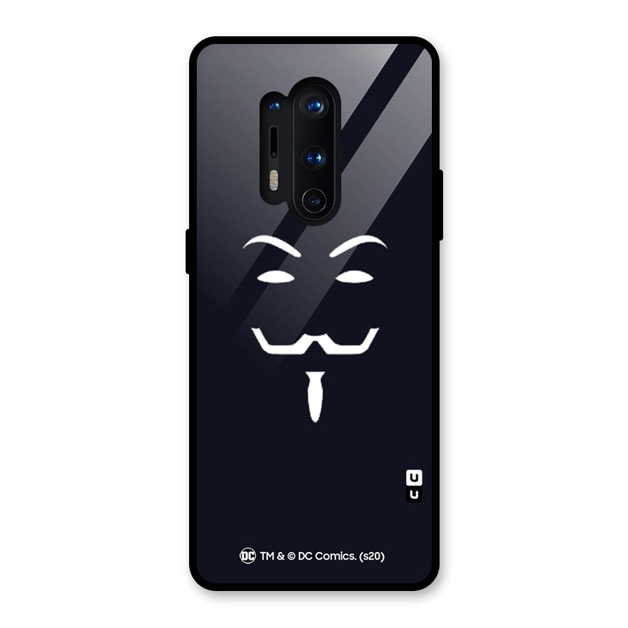 Minimal Anonymous Mask Glass Back Case for OnePlus 8 Pro