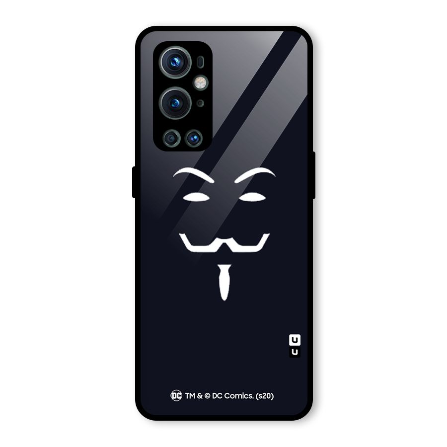 Minimal Anonymous Mask Glass Back Case for OnePlus 9 Pro