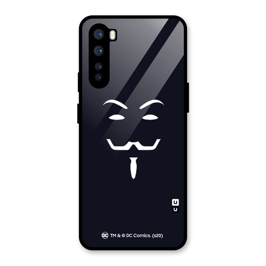 Minimal Anonymous Mask Glass Back Case for OnePlus Nord