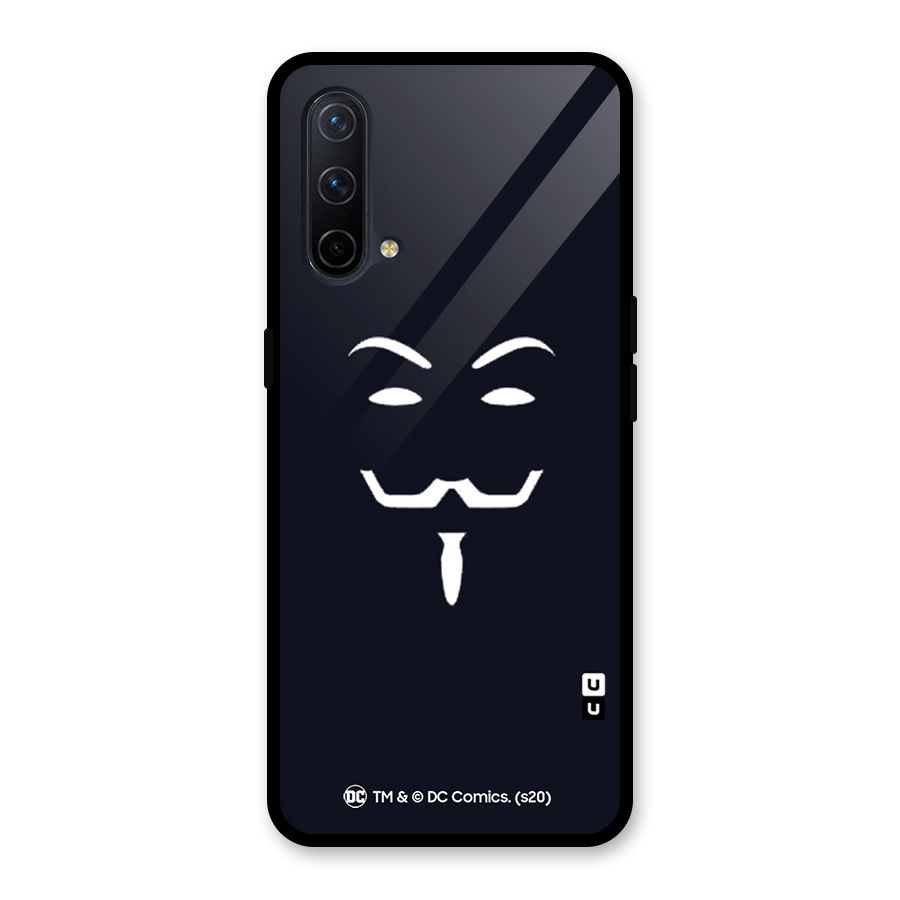 Minimal Anonymous Mask Glass Back Case for OnePlus Nord CE 5G