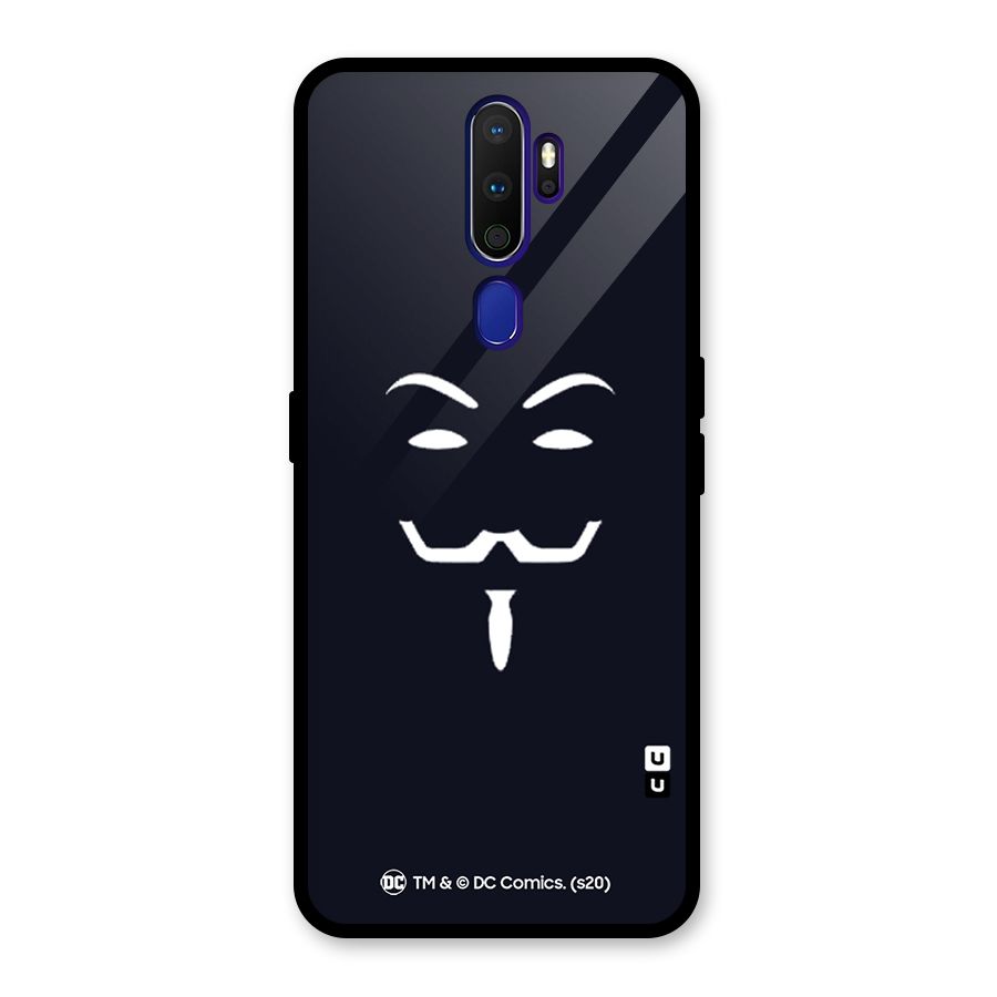 Minimal Anonymous Mask Glass Back Case for Oppo A9 (2020)