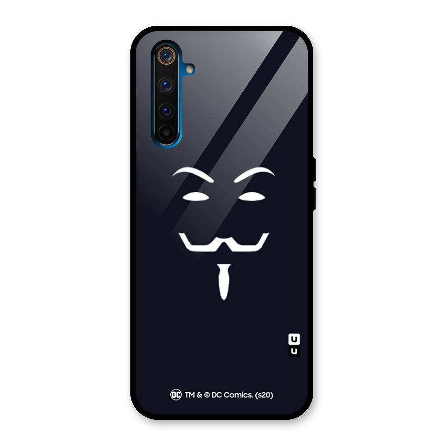 Minimal Anonymous Mask Glass Back Case for Realme 6 Pro