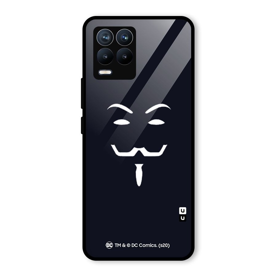 Minimal Anonymous Mask Glass Back Case for Realme 8 Pro