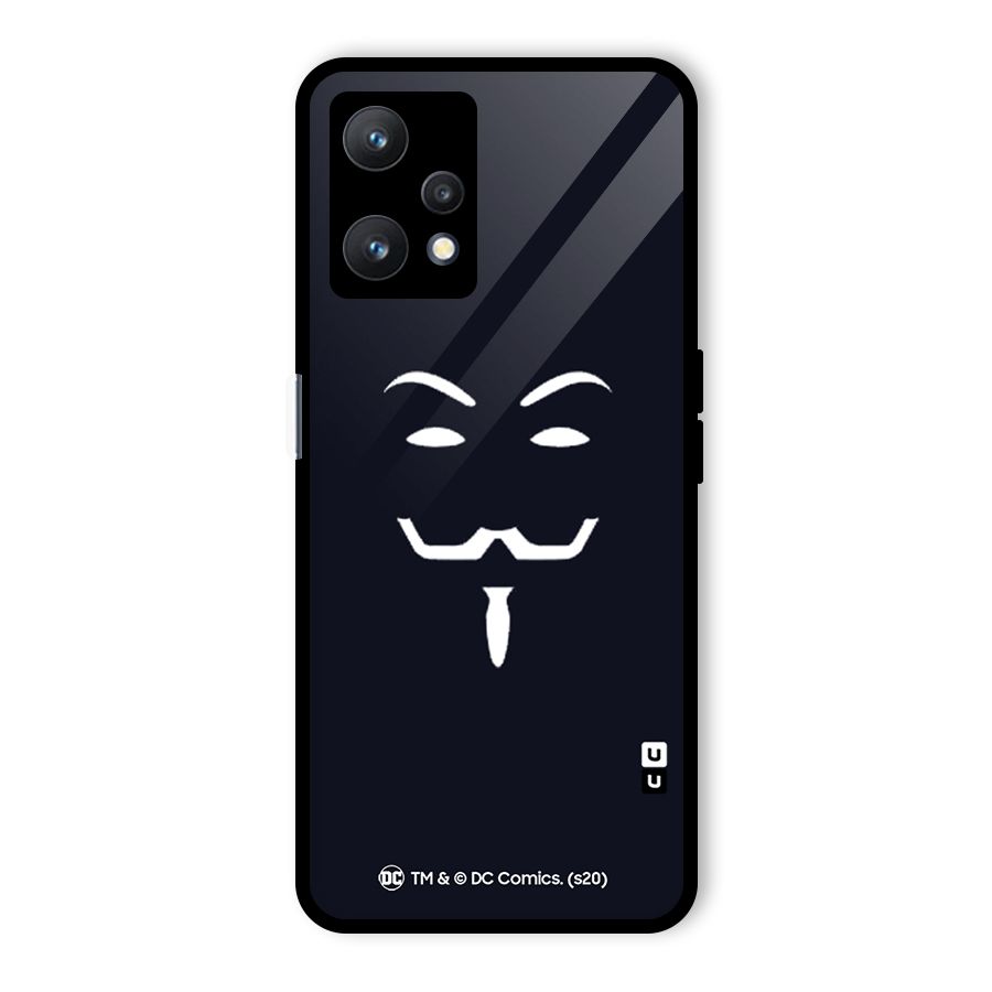Minimal Anonymous Mask Glass Back Case for Realme 9 Pro 5G