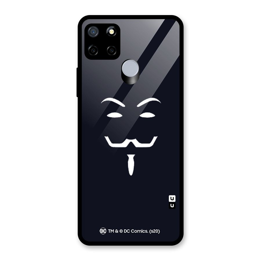 Minimal Anonymous Mask Glass Back Case for Realme Narzo 20