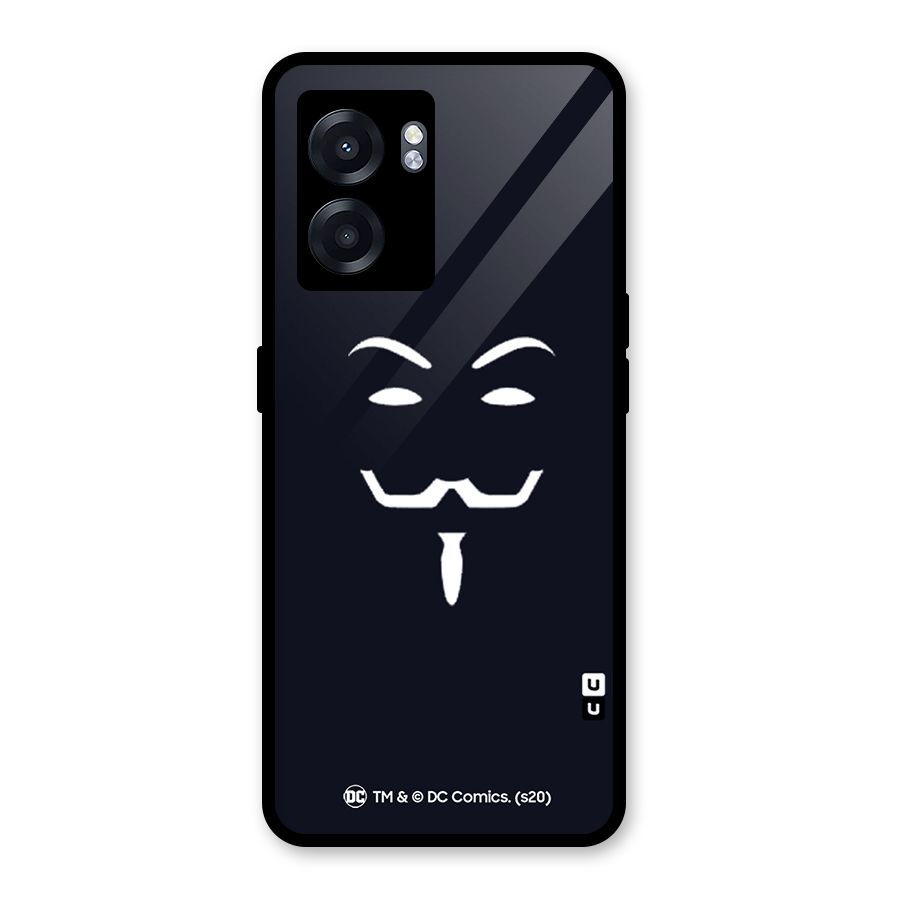 Minimal Anonymous Mask Glass Back Case for Realme Narzo 50 5G