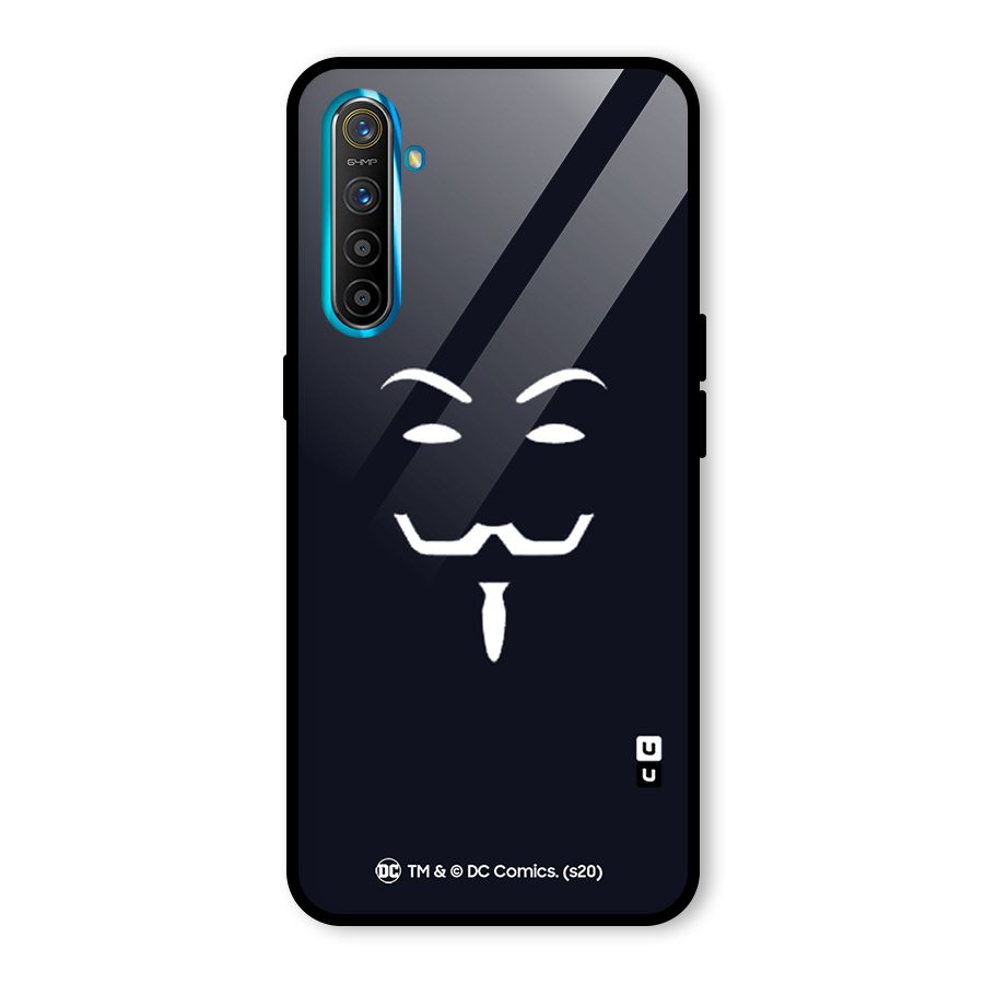 Minimal Anonymous Mask Glass Back Case for Realme X2