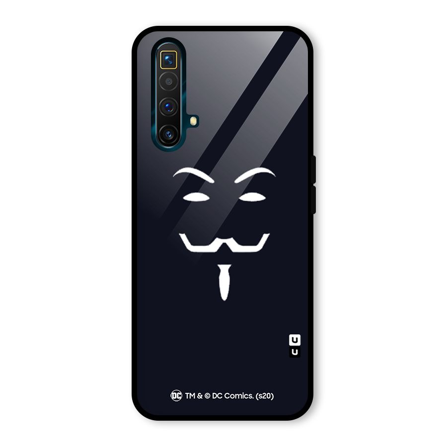 Minimal Anonymous Mask Glass Back Case for Realme X3