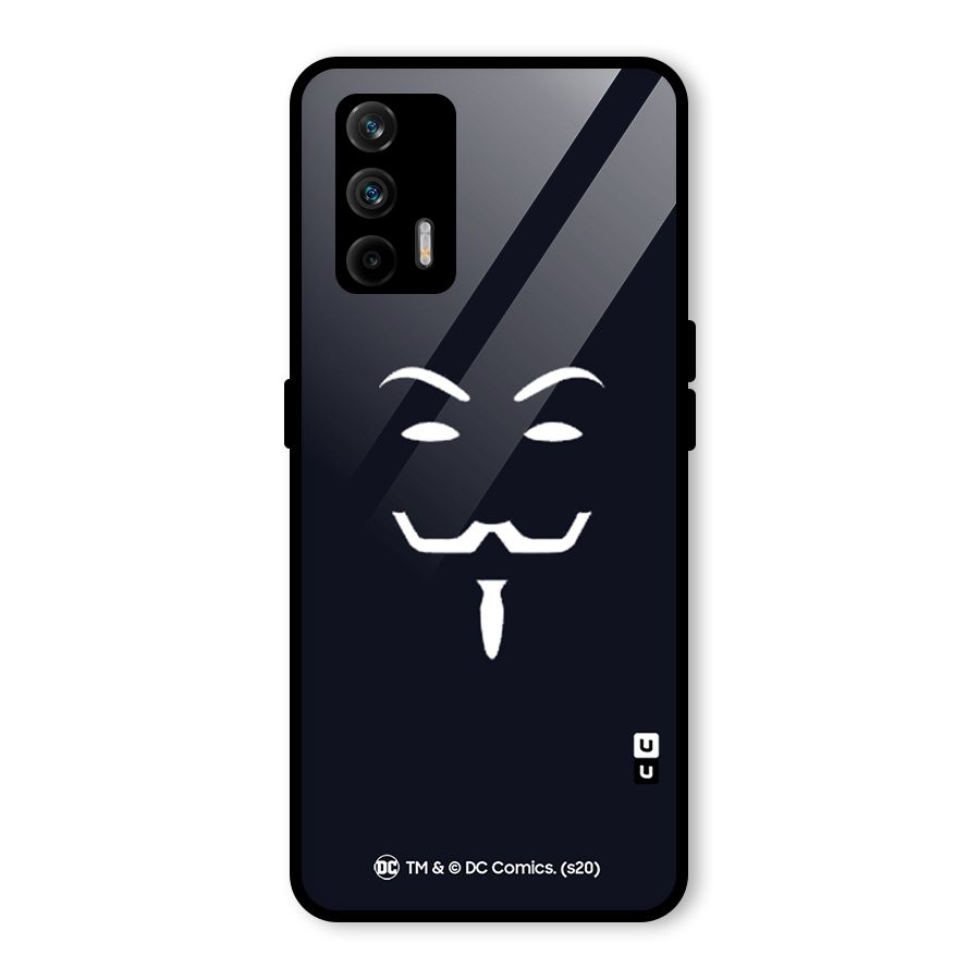 Minimal Anonymous Mask Glass Back Case for Realme X7 Max