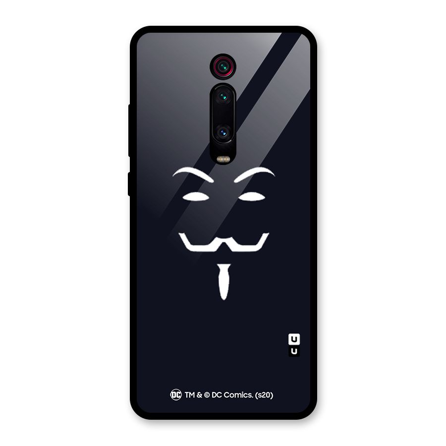 Minimal Anonymous Mask Glass Back Case for Redmi K20
