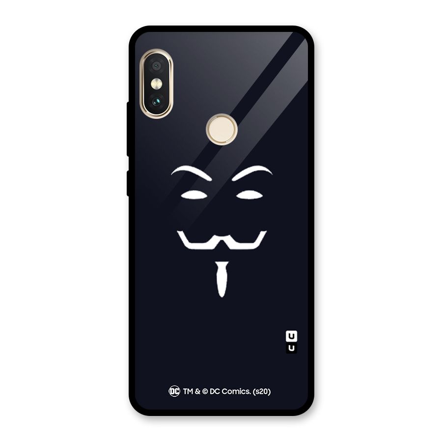Minimal Anonymous Mask Glass Back Case for Redmi Note 5 Pro