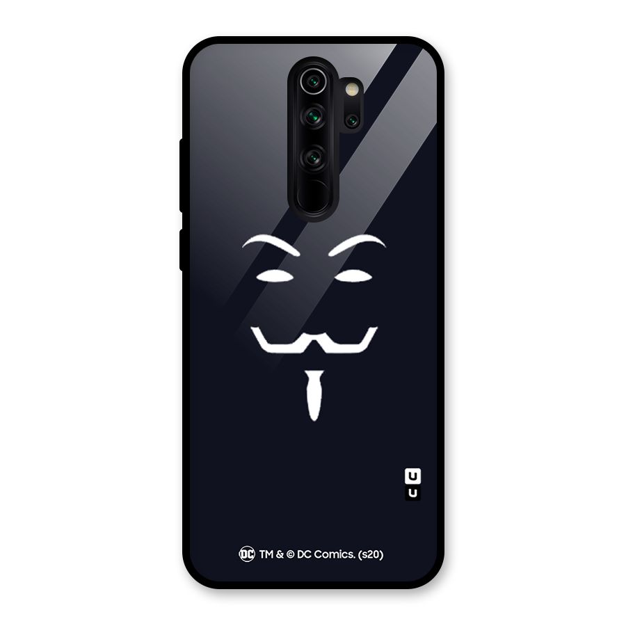 Minimal Anonymous Mask Glass Back Case for Redmi Note 8 Pro