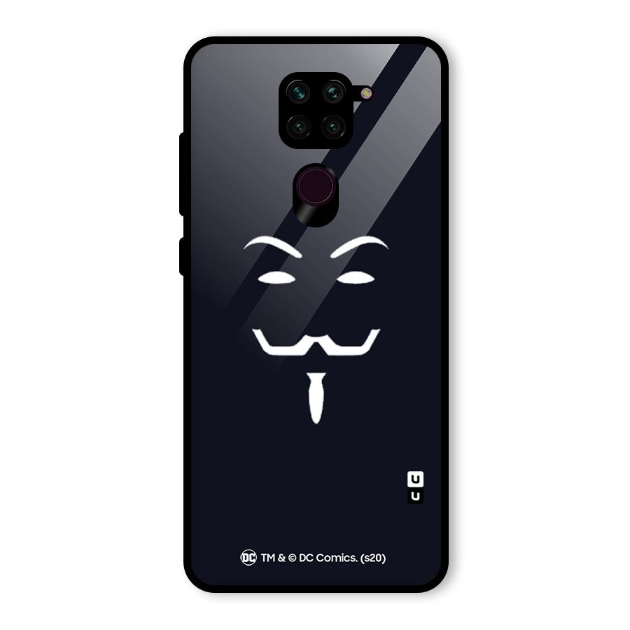 Minimal Anonymous Mask Glass Back Case for Redmi Note 9