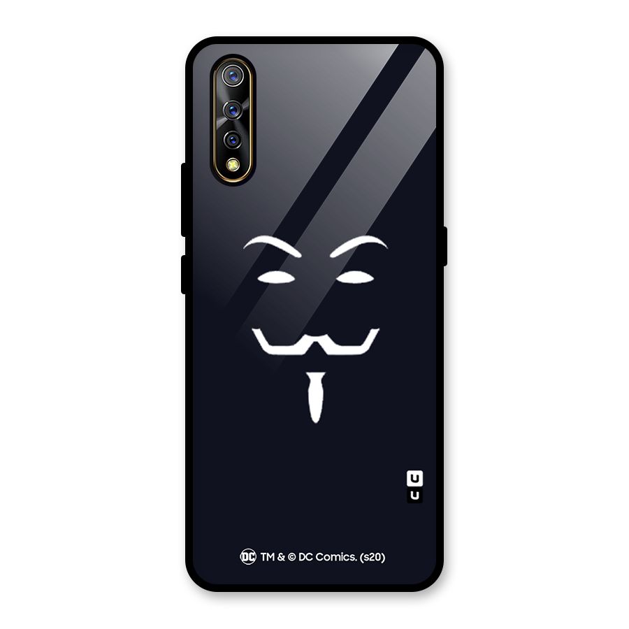 Minimal Anonymous Mask Glass Back Case for Vivo S1