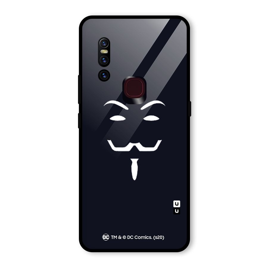 Minimal Anonymous Mask Glass Back Case for Vivo V15
