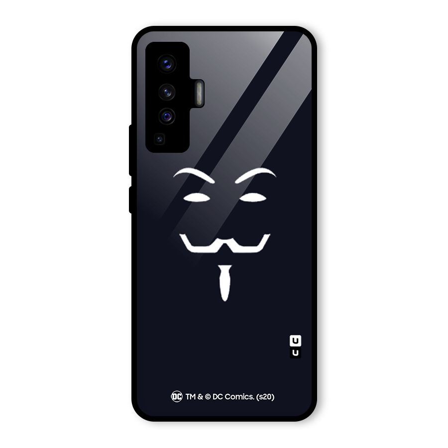 Minimal Anonymous Mask Glass Back Case for Vivo X50