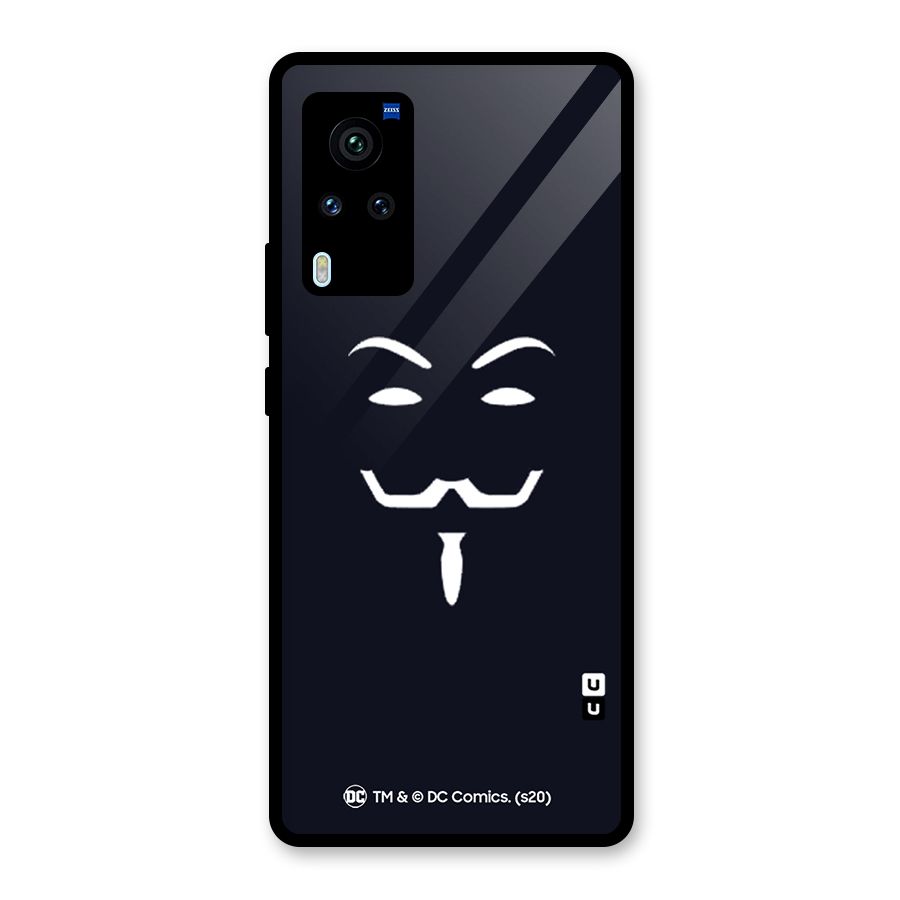Minimal Anonymous Mask Glass Back Case for Vivo X60 Pro